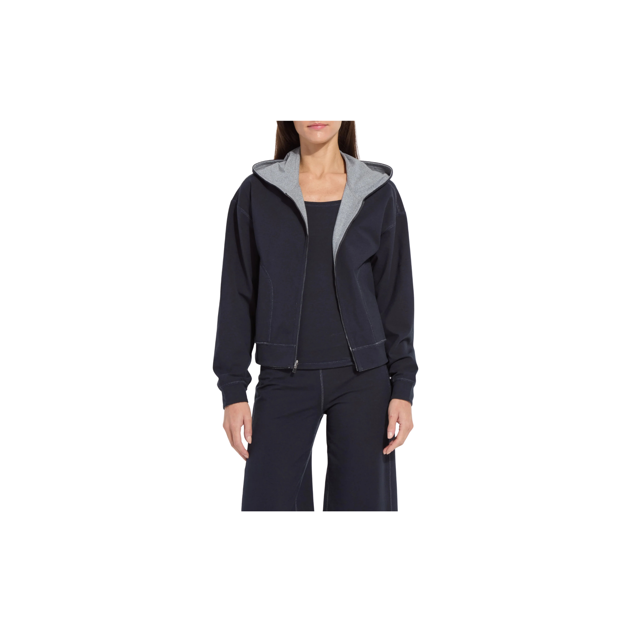 Lysse Jovie Reversible Hoodie -True Navy/Grey Melange