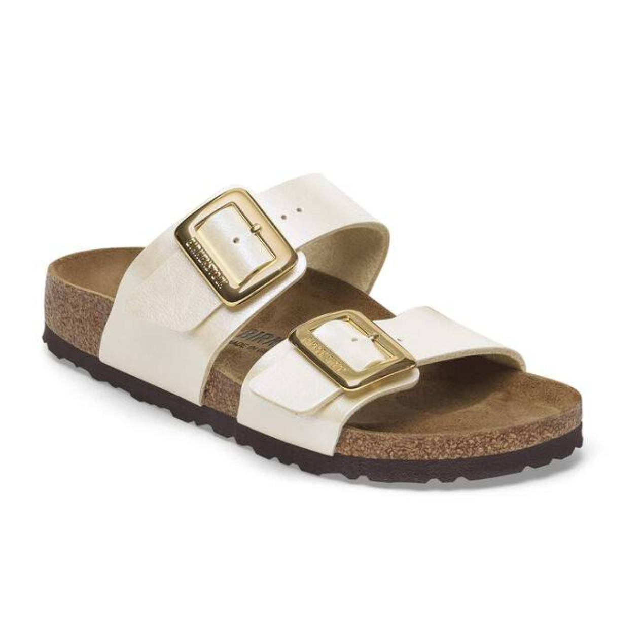 Birkenstock Sydney Luxe Buckle Birko-Flor -Graceful Pearl White (Narrow Width)