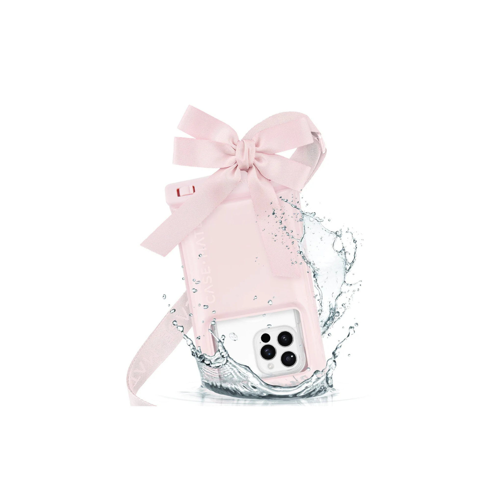 Case Mate Waterproof Floating Pouch -Ballet Pink Bow