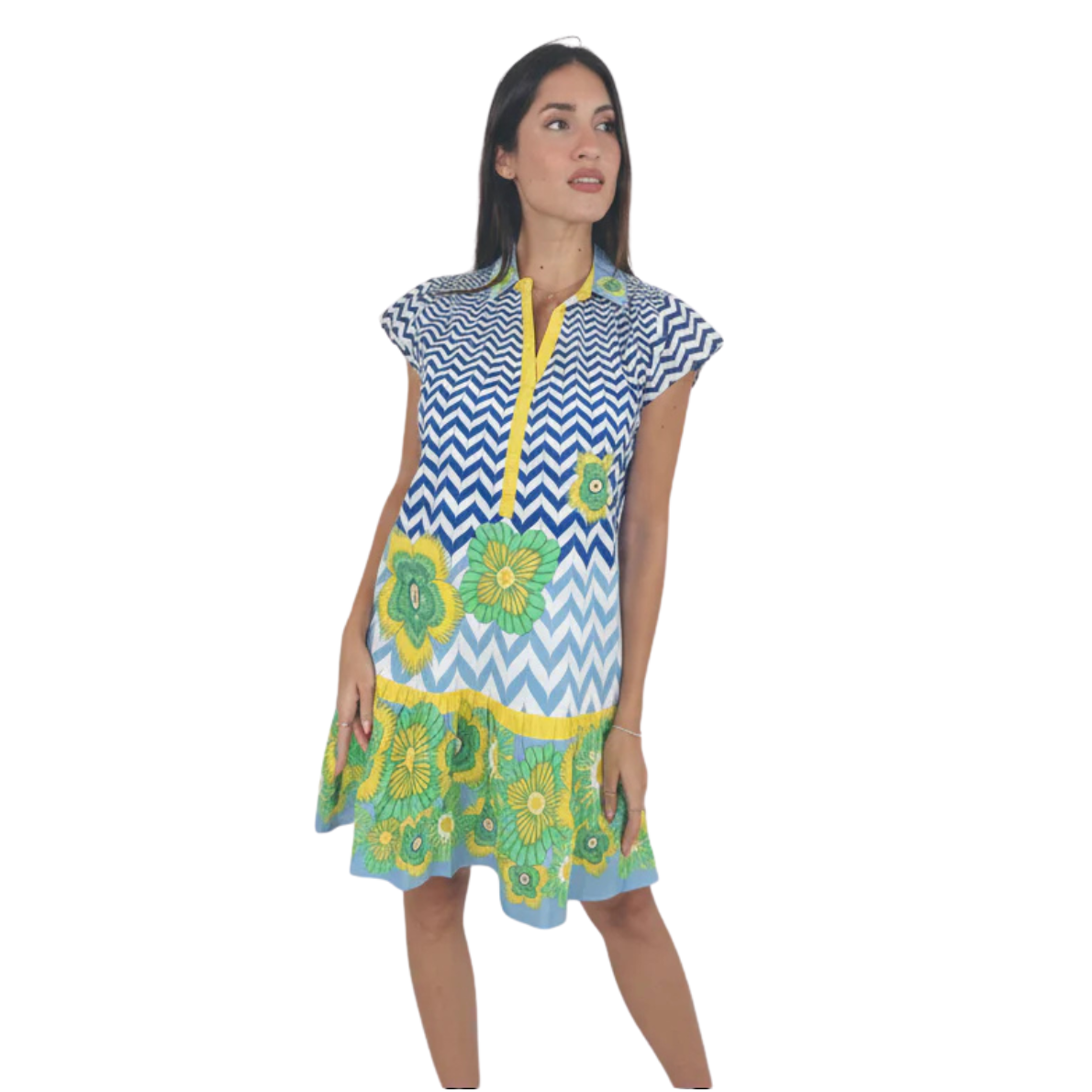 IslaPayal Havana Mini Dress -Peony Blue