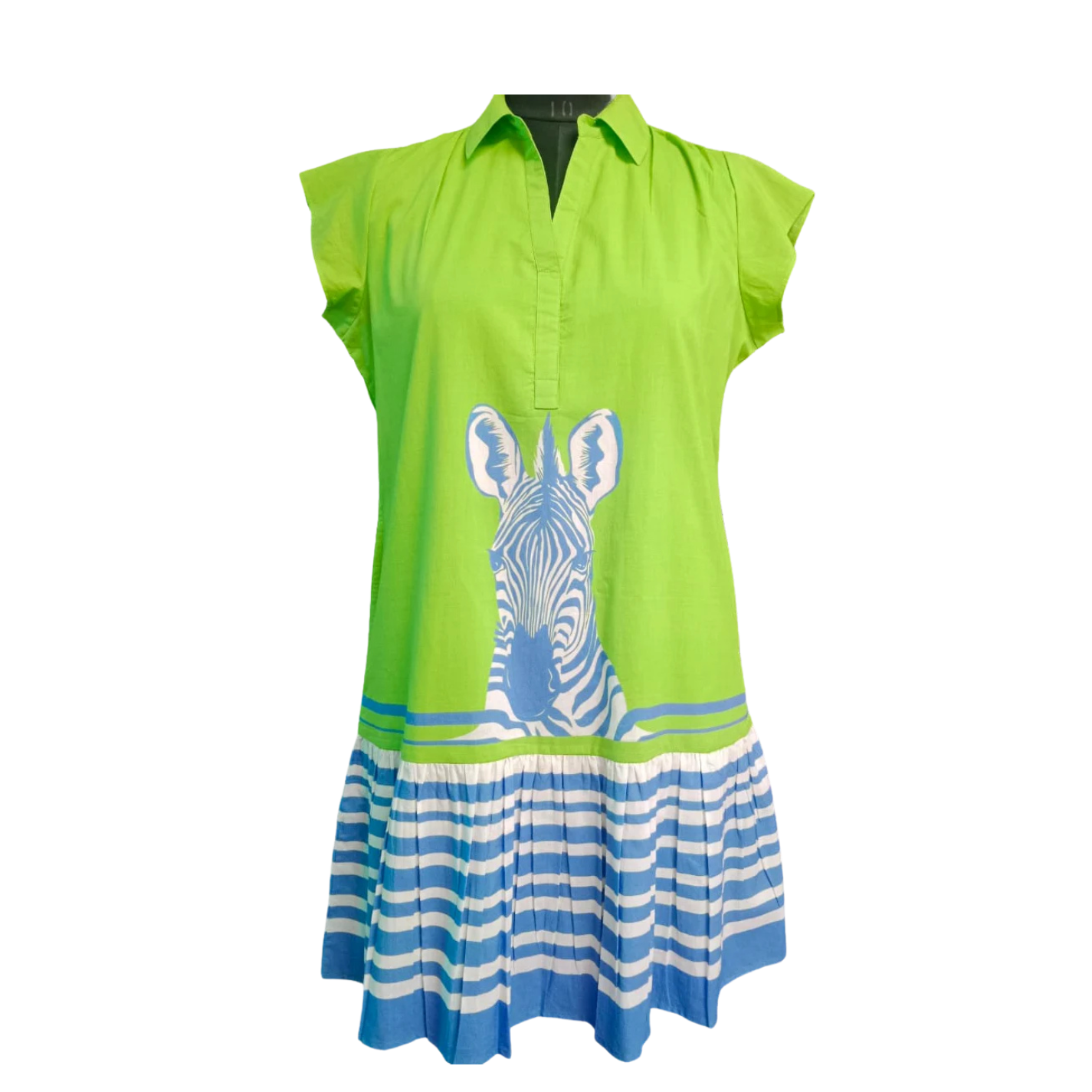 IslaPayal Havana Mini Dress -Zebra Lime