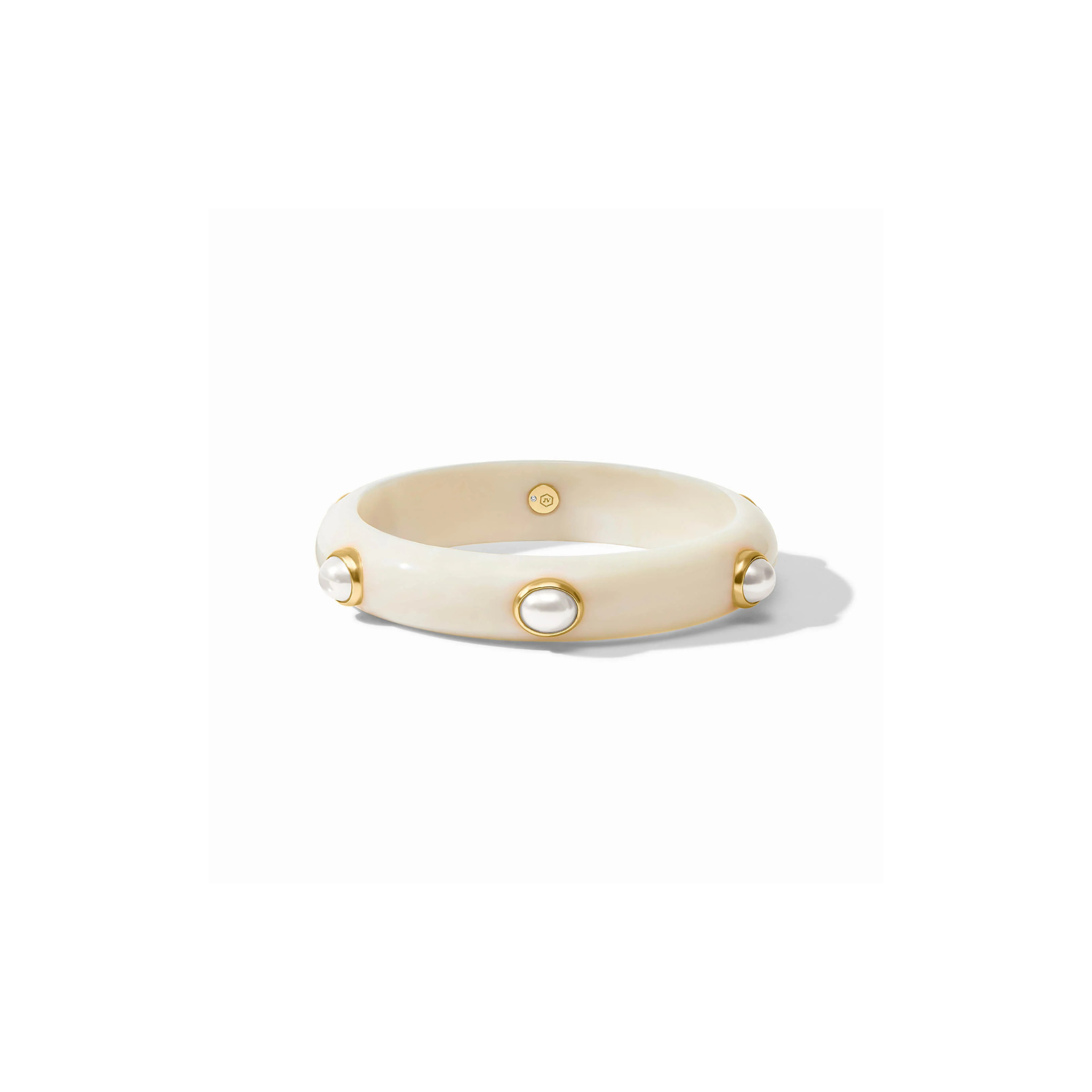 Julie Vos Carnaby Stone Bangle -Pearl (M)
