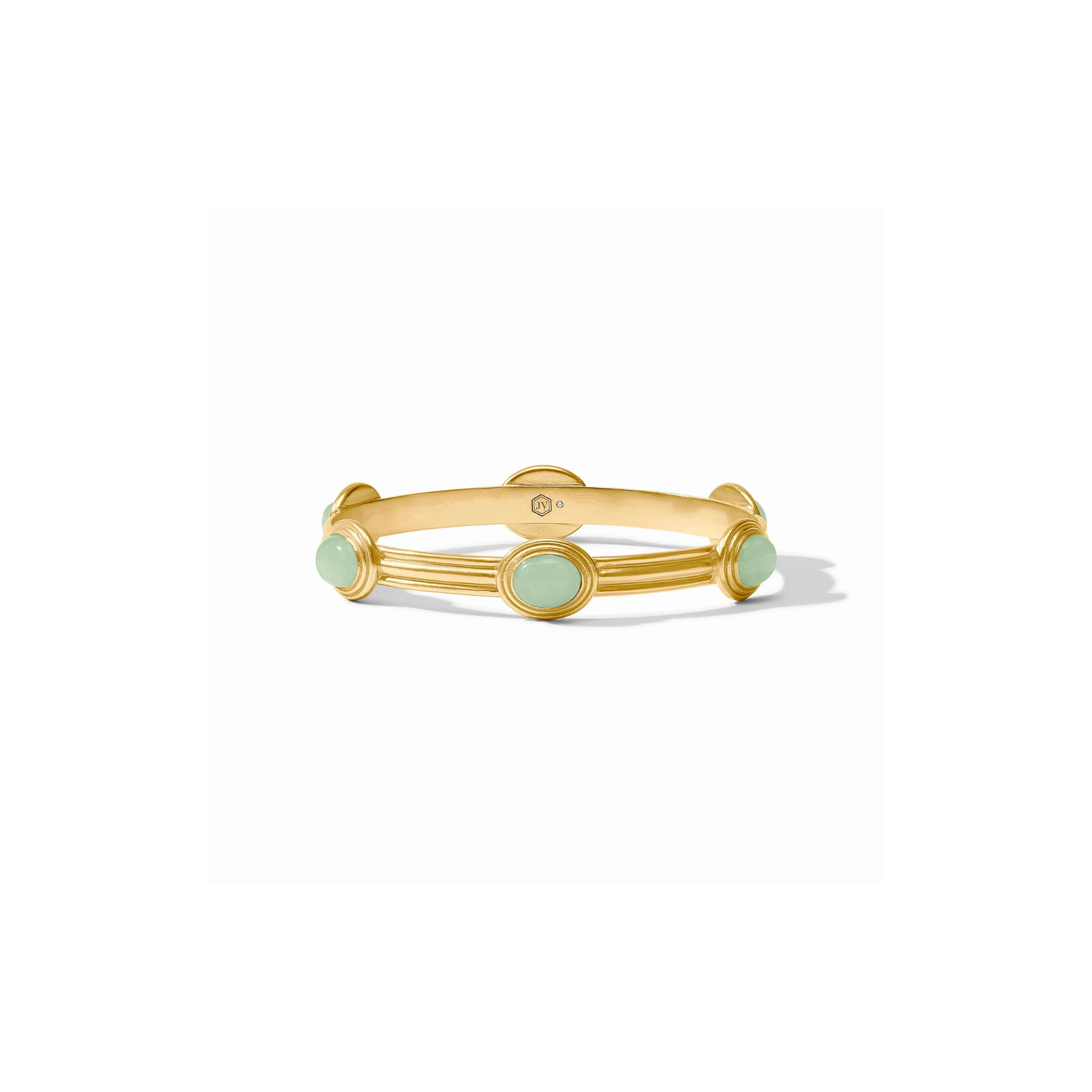 Julie Vos Portofino Stone Bangle -Aqua Jade (M)