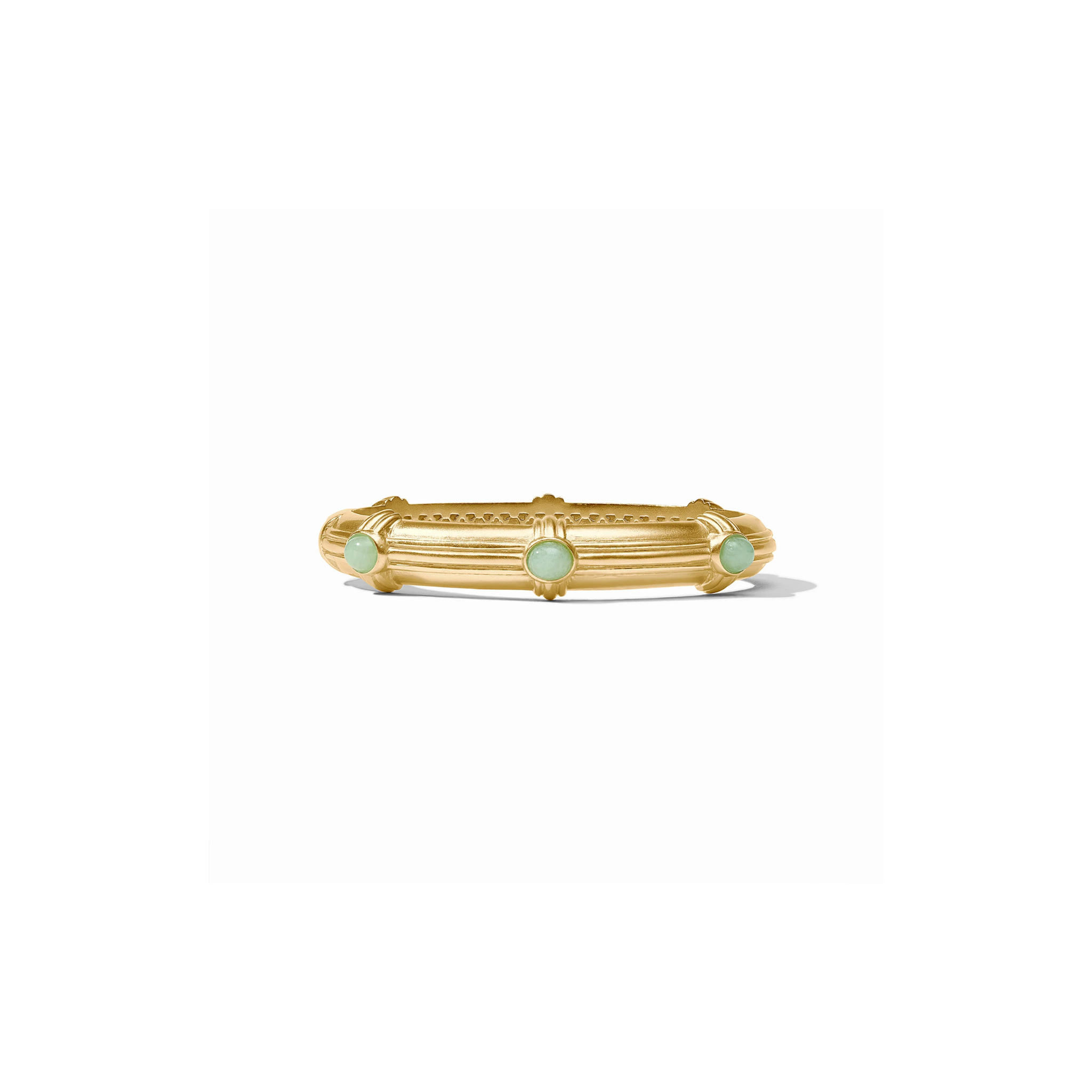 Julie Vos Portofino Stone Hinge Bangle -Aqua Jade (OS)