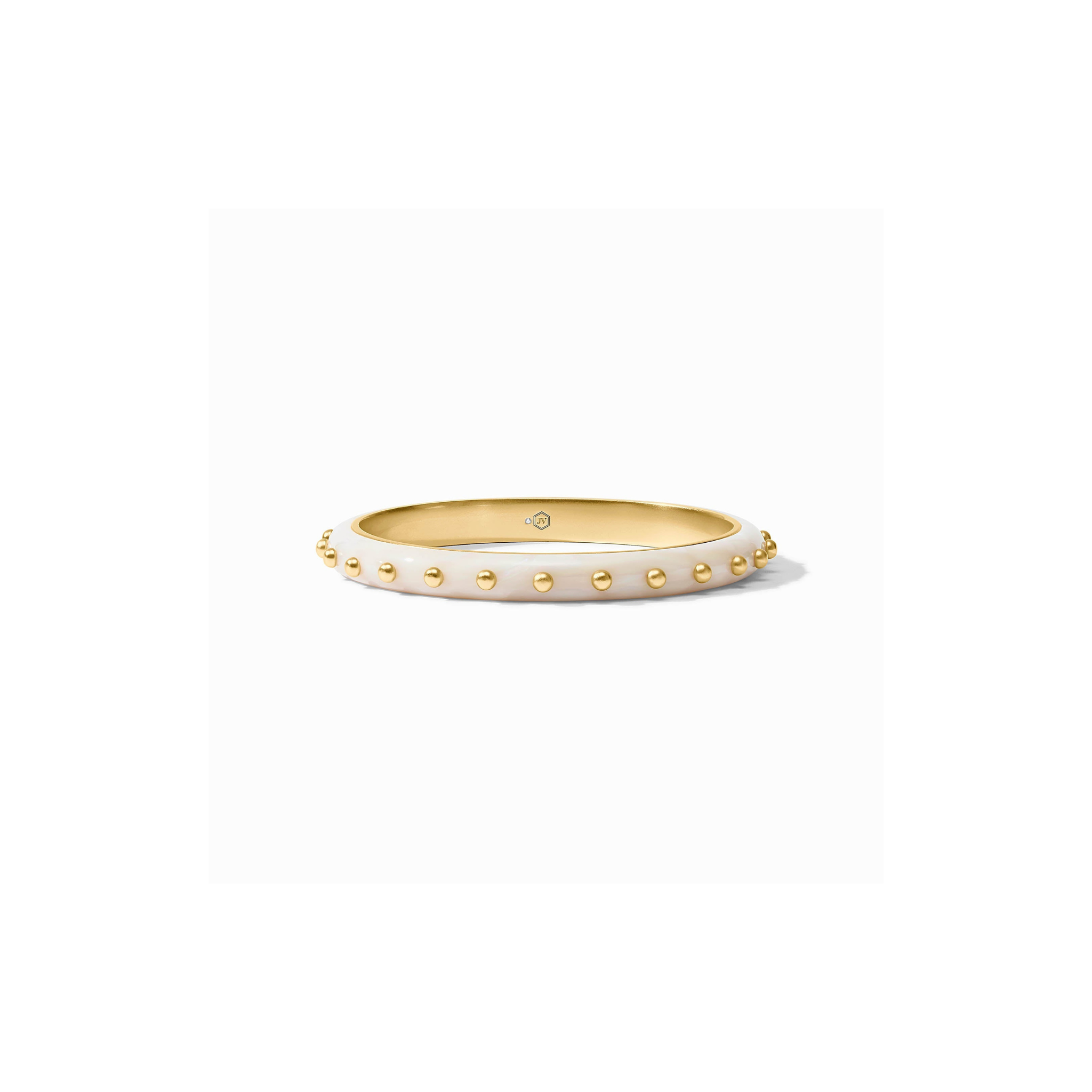 Julie Vos Colette Bangle -Alabaster (M)