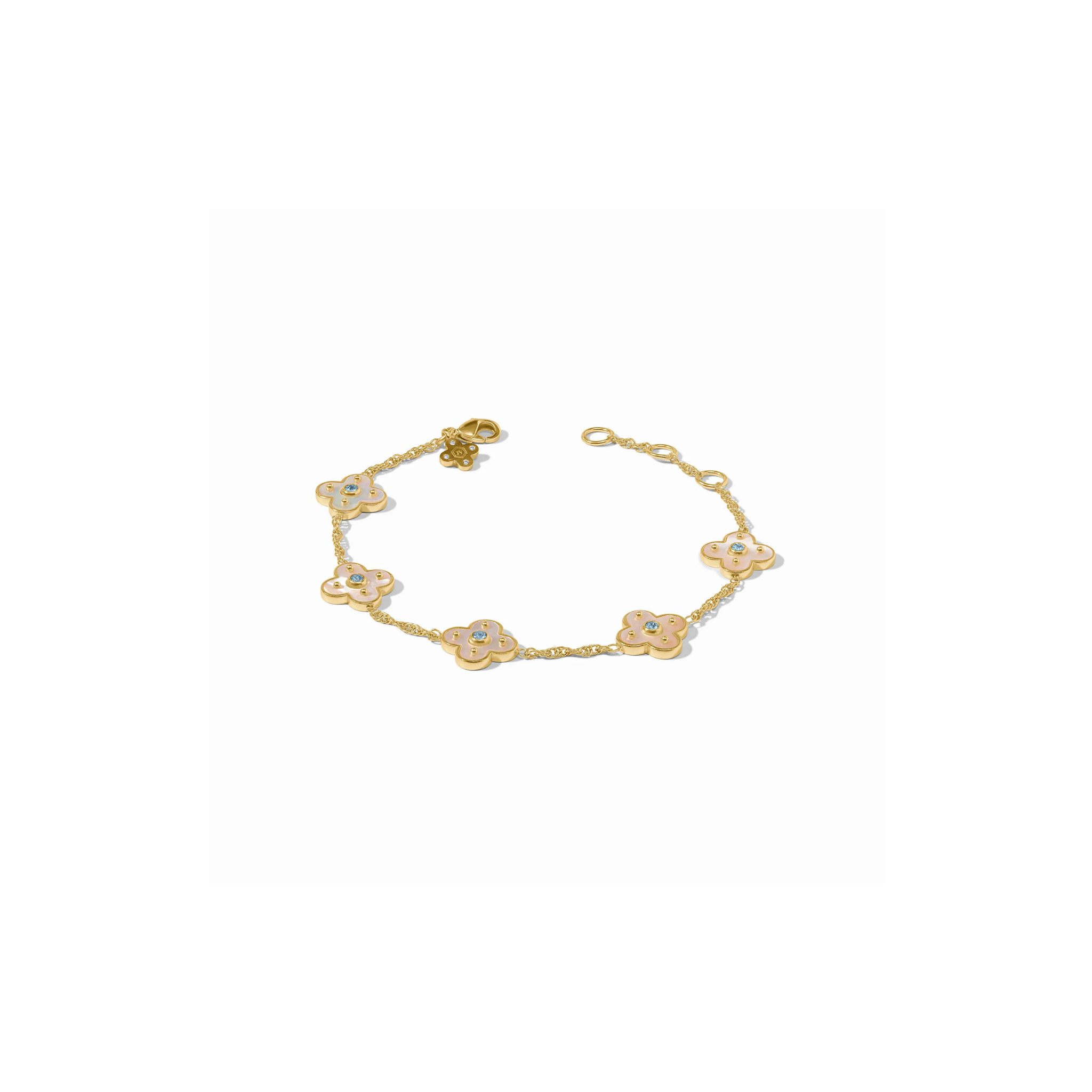 Julie Vos Colette Delicate Bracelet -Chalcedony Blue (OS)