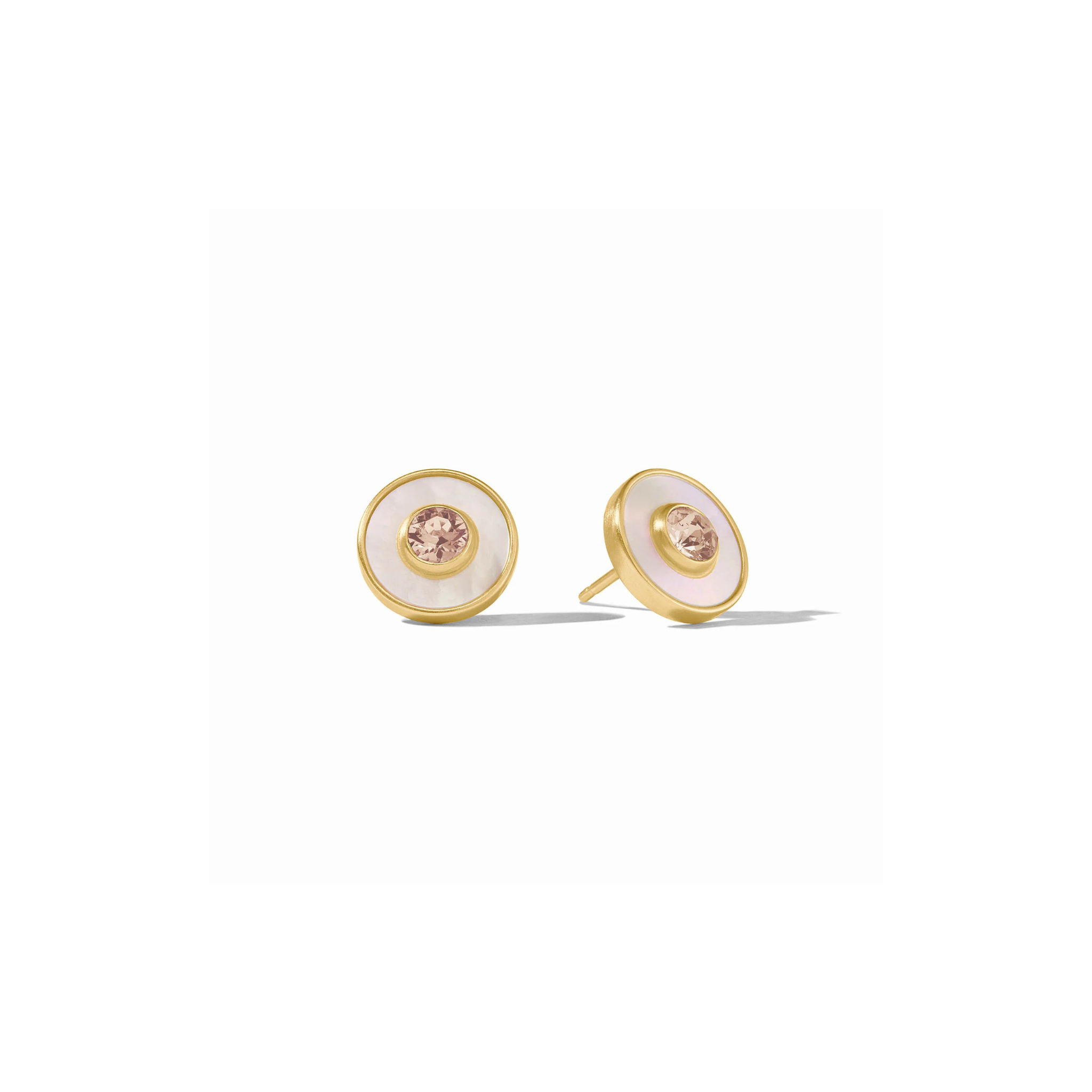Julie Vos Colette Circle Stud Earring -Champagne