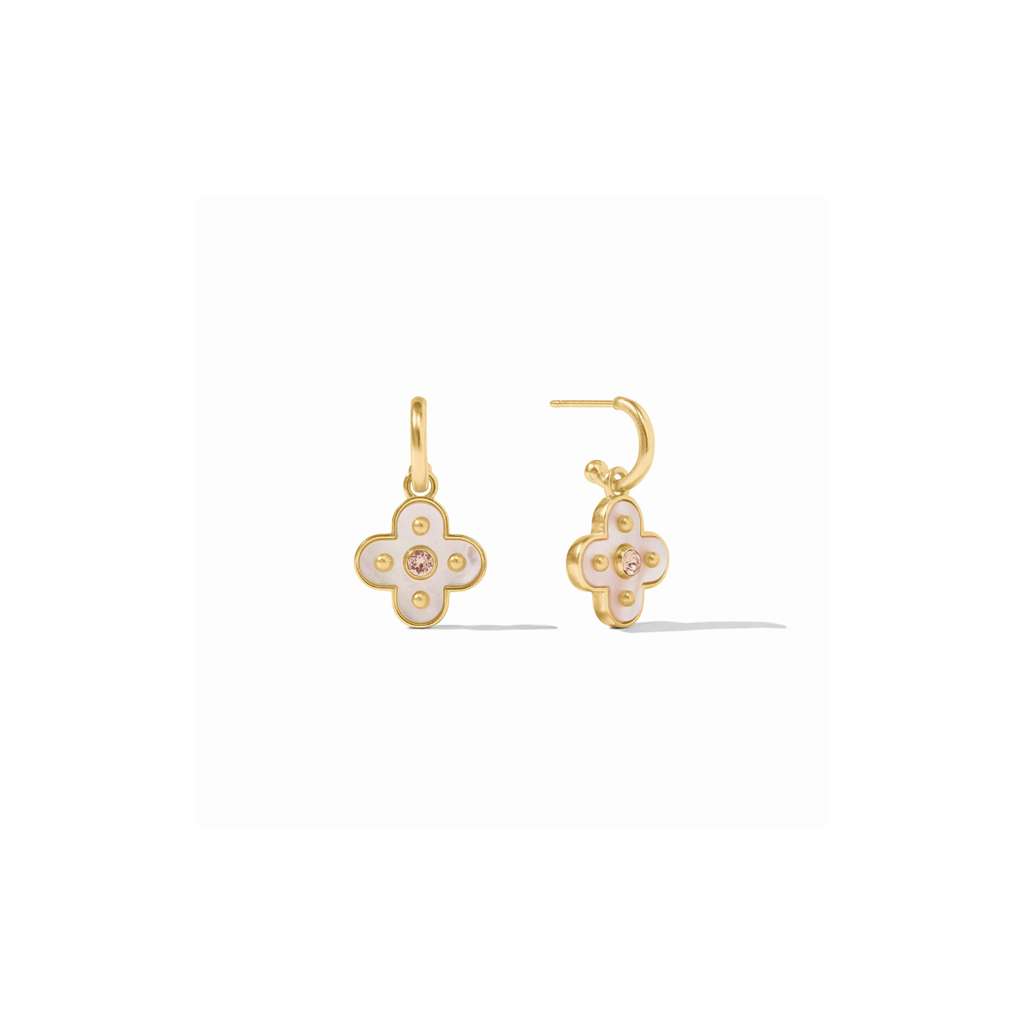 Julie Vos Colette Hoop & Charm Earring -Champagne