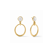 Julie Vos Laguna Statement Earring -Iridescent Clear Crystal