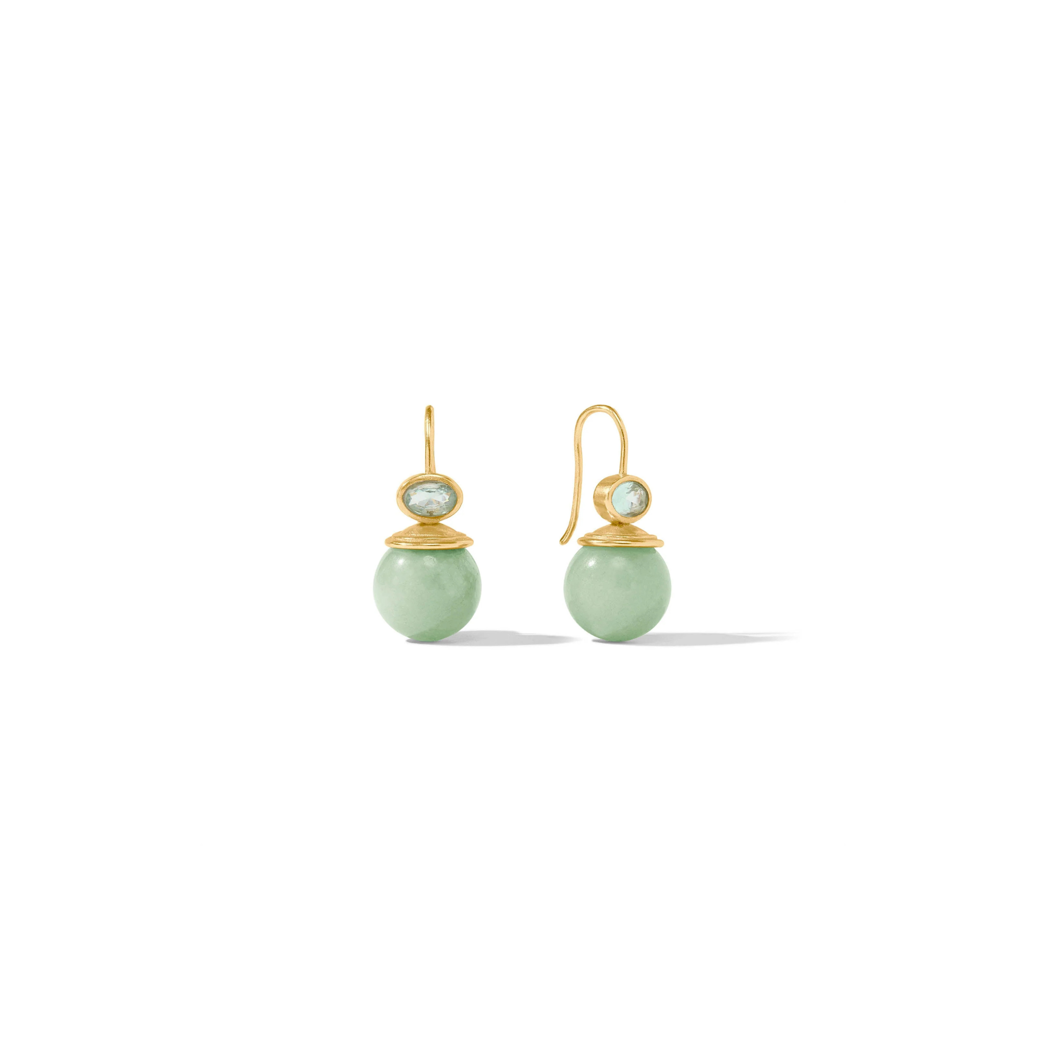 Julie Vos Portofino Demi Earring -Aqua Jade