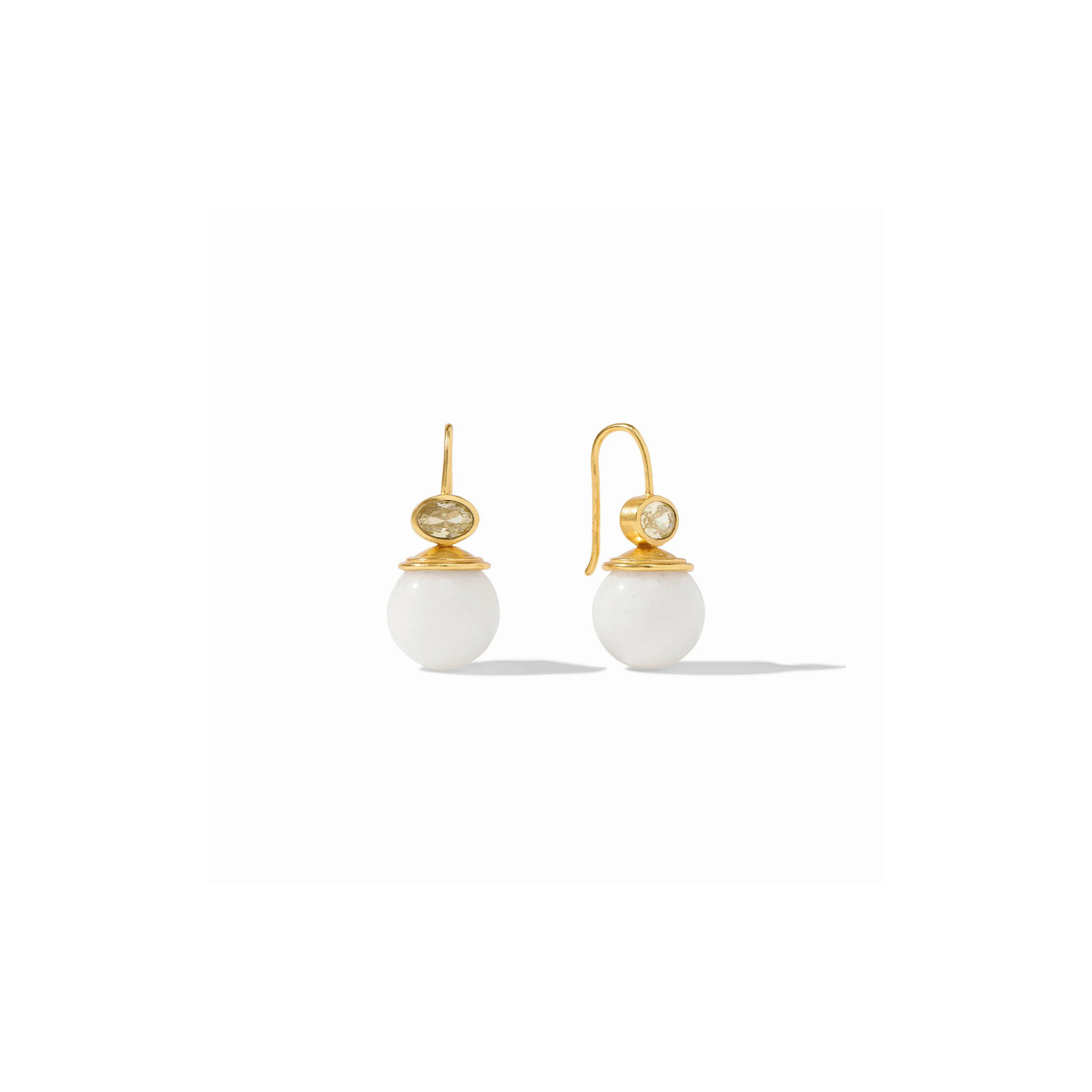 Julie Vos Portofino Demi Earring -White Jade