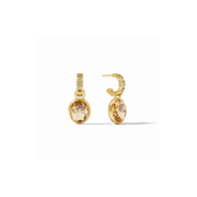 Julie Vos Jolie Hoop & Charm Earring -Multi Stone