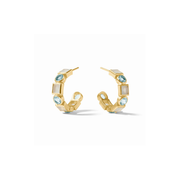 Julie Vos Jolie Hoop Earring -Aquamarine Blue