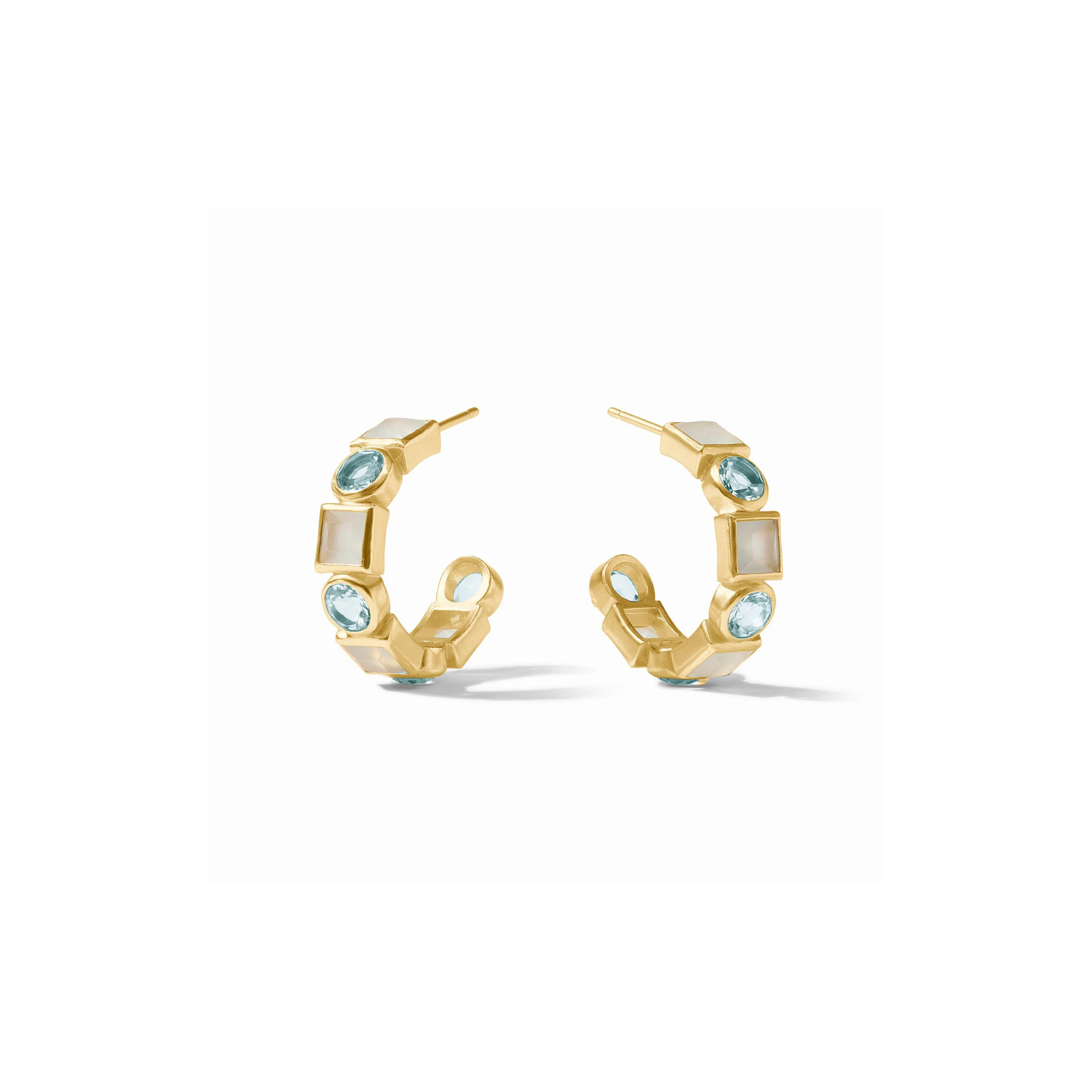 Julie Vos Jolie Hoop Earring -Aquamarine Blue