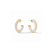 Julie Vos Colette Hoop Earring -Alabaster(M)