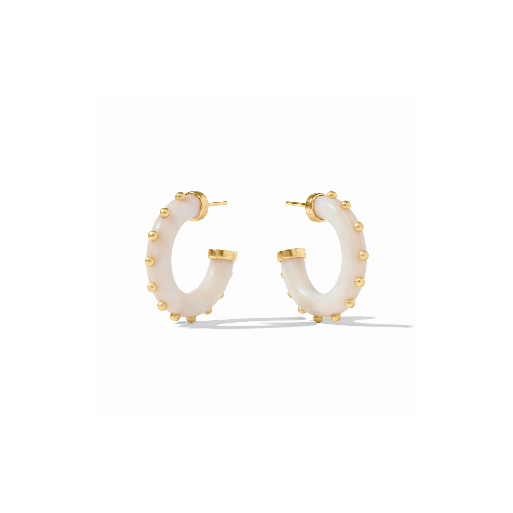 Julie Vos Colette Hoop Earring -Alabaster(M)