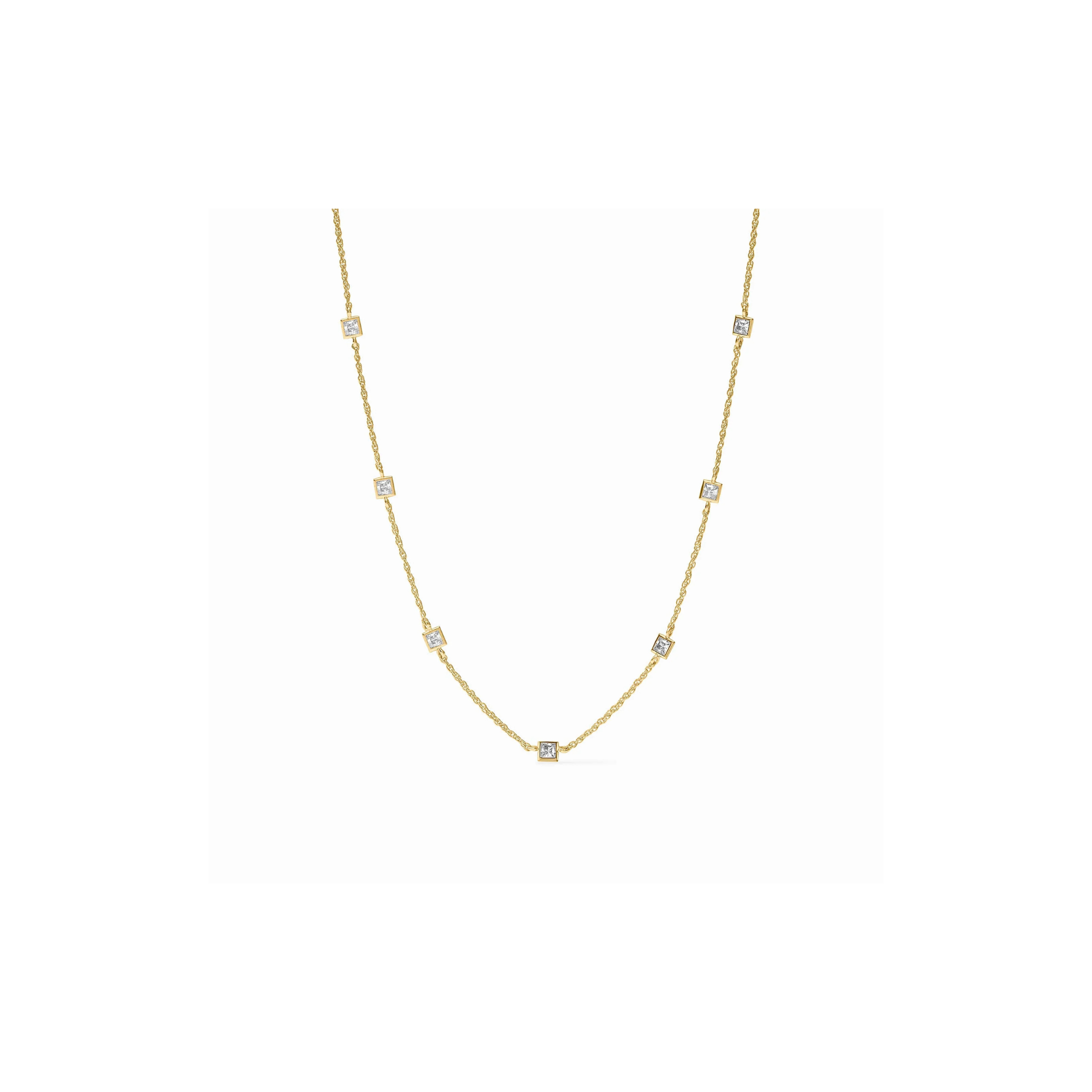 Julie Vos Jolie Delicate Station Necklace -Cubic Zirconia
