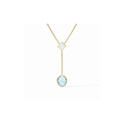 Julie Vos Jolie Lariat Necklace -Aquamarine Blue