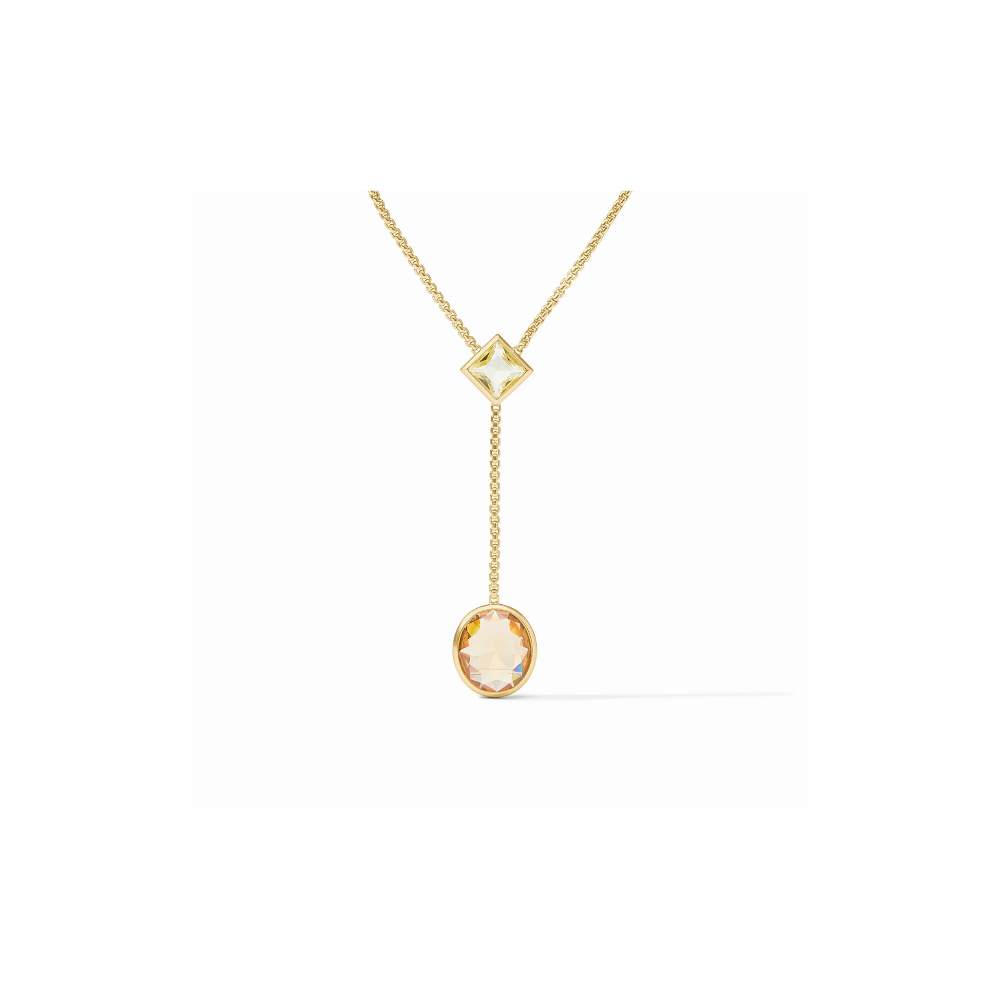 Julie Vos Jolie Lariat Necklace -Multi Stone