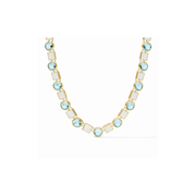 Julie Vos Jolie Tennis Necklace -Aquamarine Blue