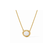Julie Vos Portofino Solitaire Necklace -White Jade
