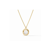 Julie Vos Laguna Solitaire Necklace -Iridescent Clear Crystal