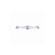 Julie Vos Milano Luxe Bangle-Iridescent Chalcedony Blue/Silver (M)