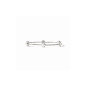 Julie Vos Milano Luxe Bangle -Pearl/Silver (M)