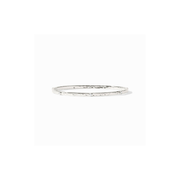 Julie Vos Crescent Stone Bangle -Cubic Zirconia/Silver (M)