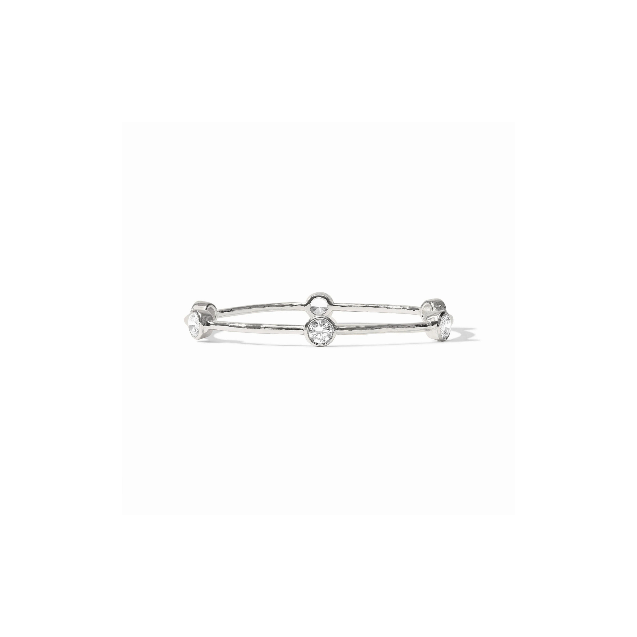 Julie Vos Milano Bangle -Cubic Zirconia/Silver (M)