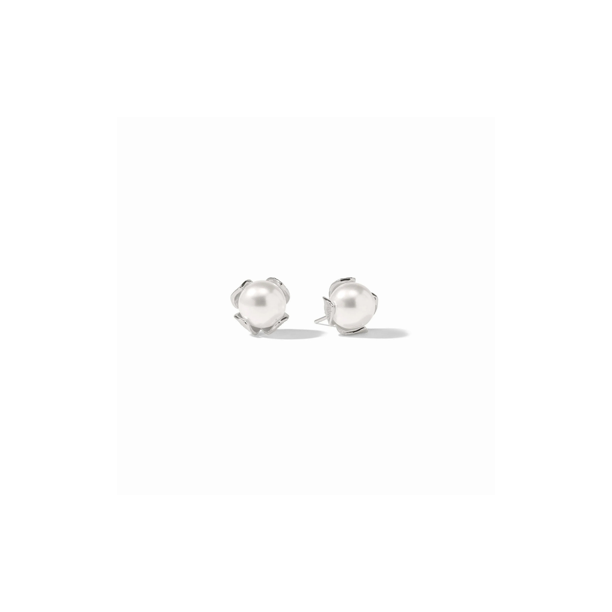 Julie Vos Penelope Stud Earring -Pearl/Silver (S)