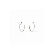 Julie Vos Crescent Stone Hoop Earring -Cubic Zirconia/Silver (L)