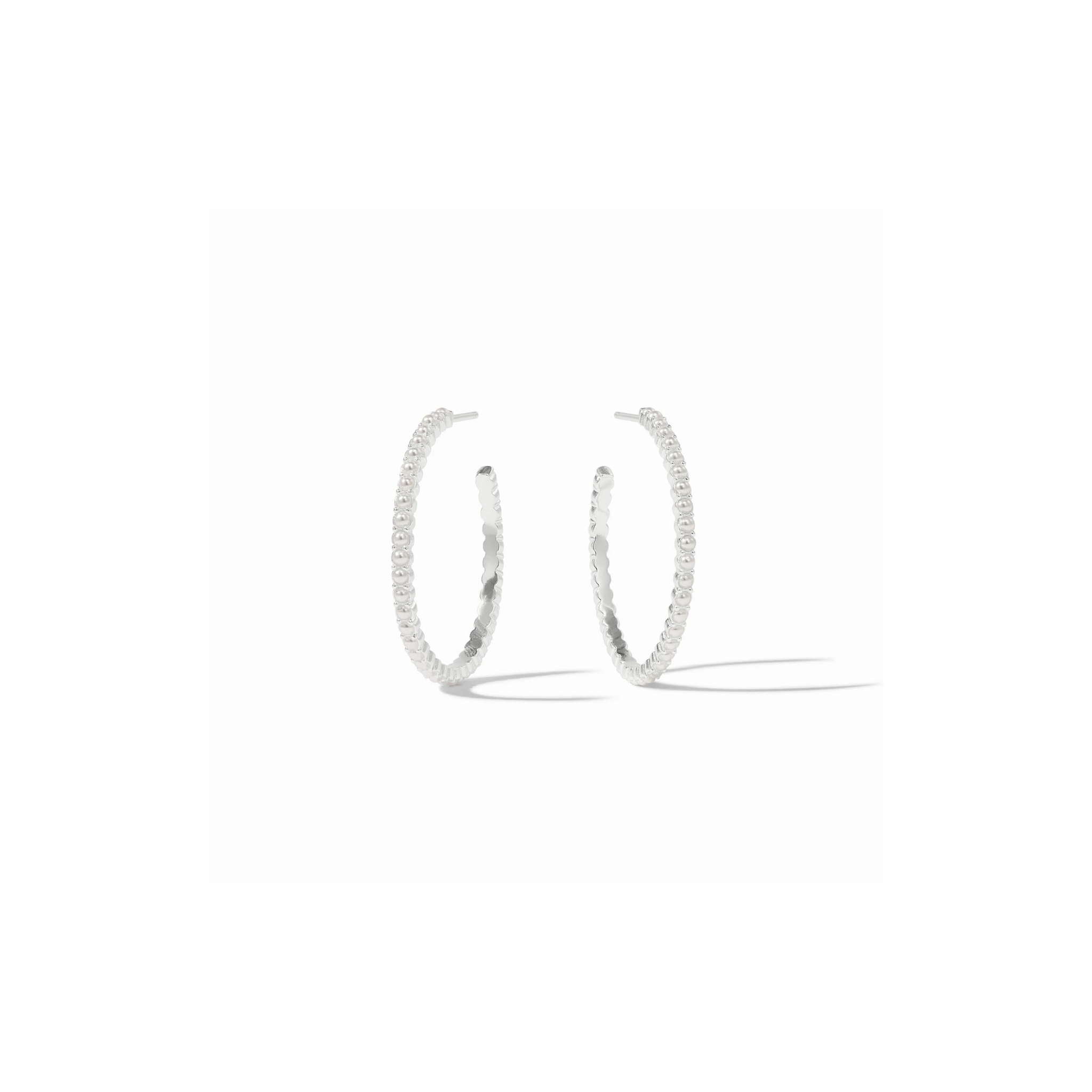 Julie Vos Juliet Hoop Earring -Pearl/Silver (M)