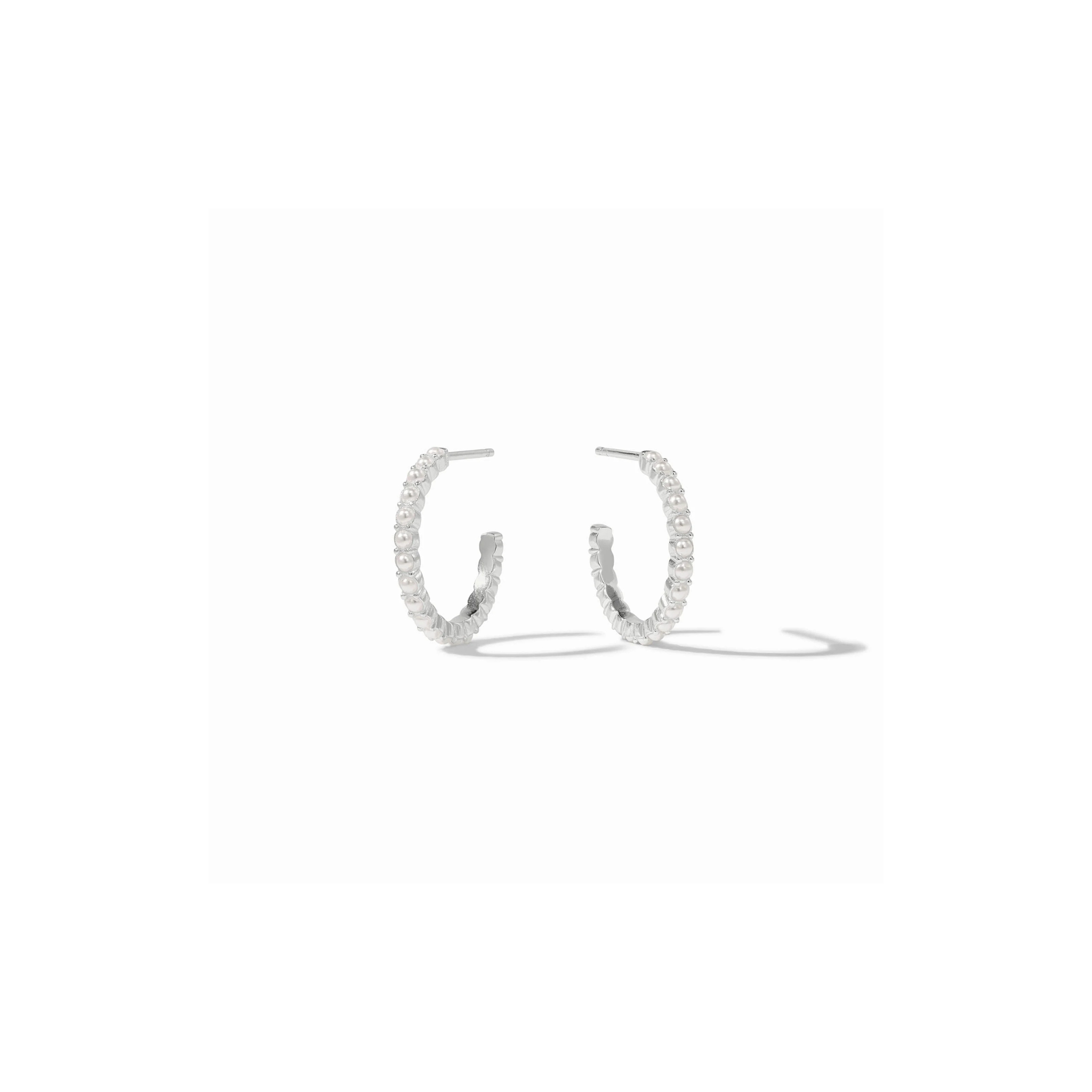 Julie Vos Juliet Hoop Earring -Pearl/Silver (S)
