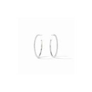 Julie Vos Windsor Hoop Earring -Cubic Zirconia/Silver (M)
