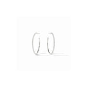 Julie Vos Windsor Hoop Earring -Cubic Zirconia/Silver (L)