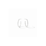 Julie Vos Windsor Hoop Earring -Cubic Zirconia/Silver (S)