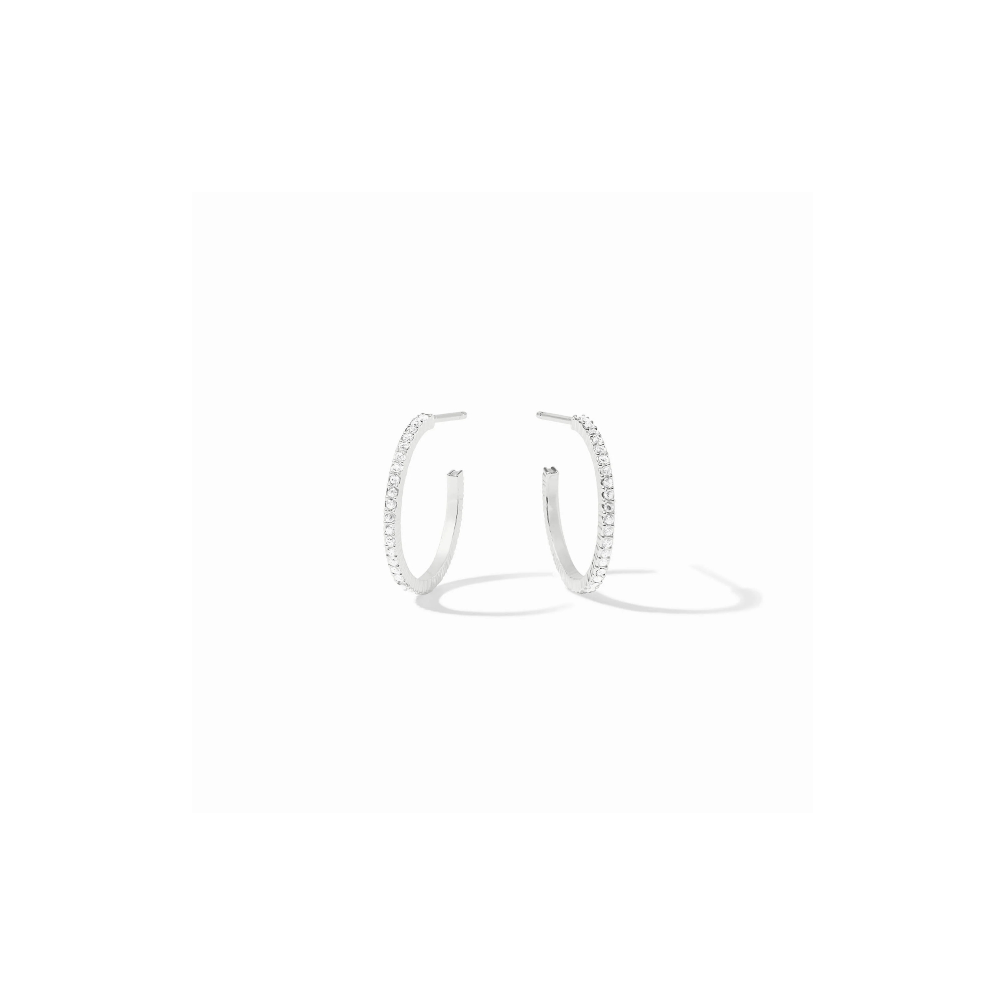 Julie Vos Windsor Hoop Earring -Cubic Zirconia/Silver (S)