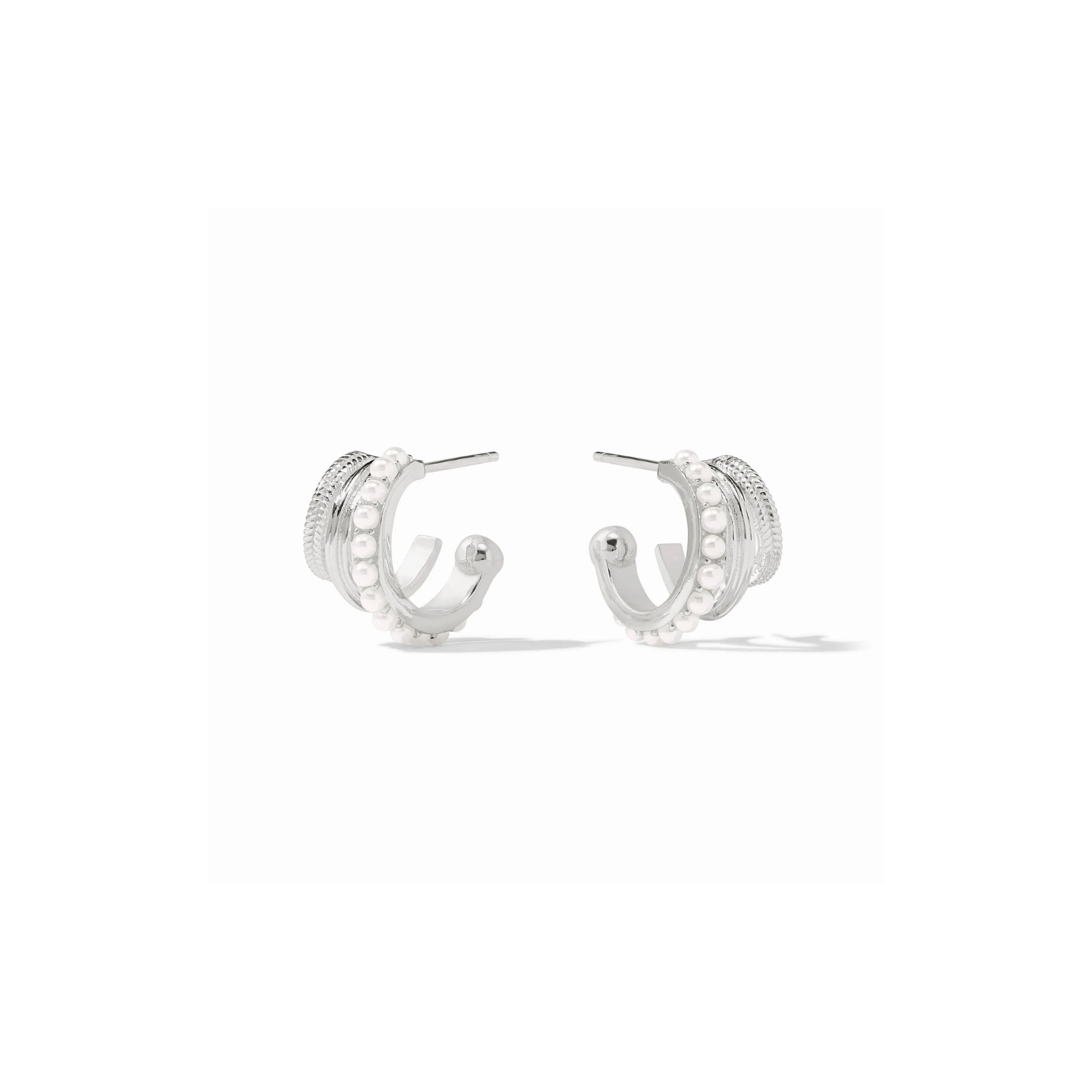 Julie Vos Hydra Triple Hoop Earring -Pearl/Silver (OS)