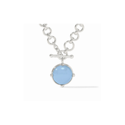 Julie Vos Honeybee Demi Necklace -Iridescent Chalcedony Blue/Silver