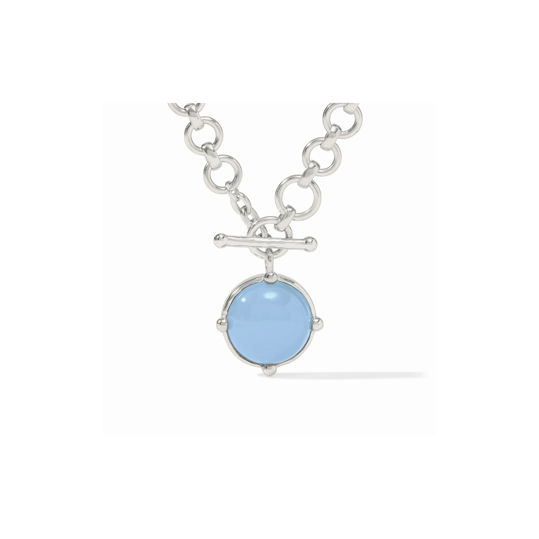 Julie Vos Honeybee Demi Necklace -Iridescent Chalcedony Blue/Silver