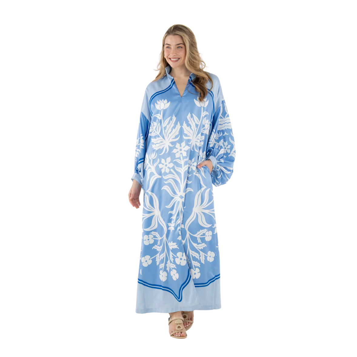 Emily McCarthy Fiona Dress -Dutch Tile