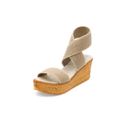 Charleston Shoe Co. Bermuda Wedge Sandal -Linen