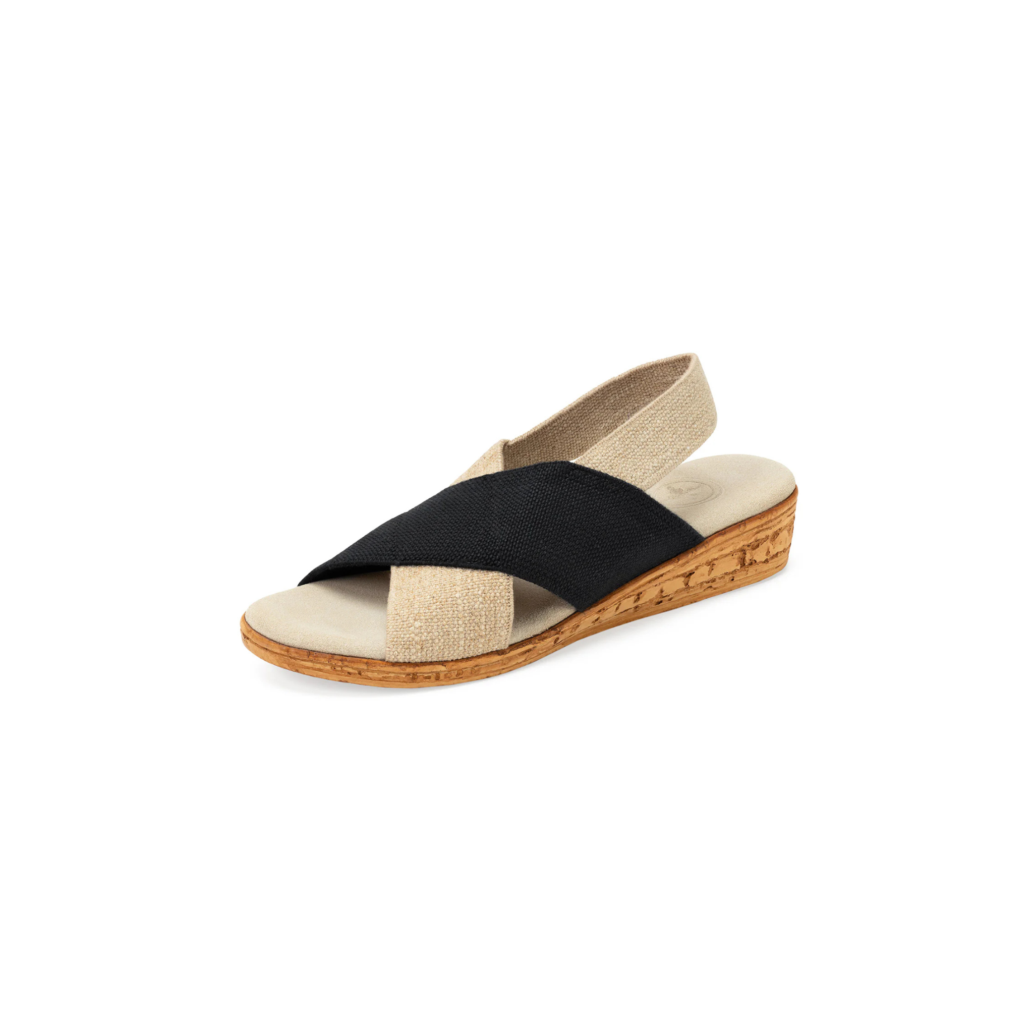Charleston Shoe Co. Atlantic Sandal -Black & Linen