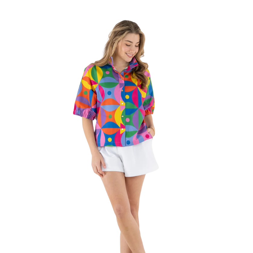 Emily McCarthy Bonny Top -Floral Prism