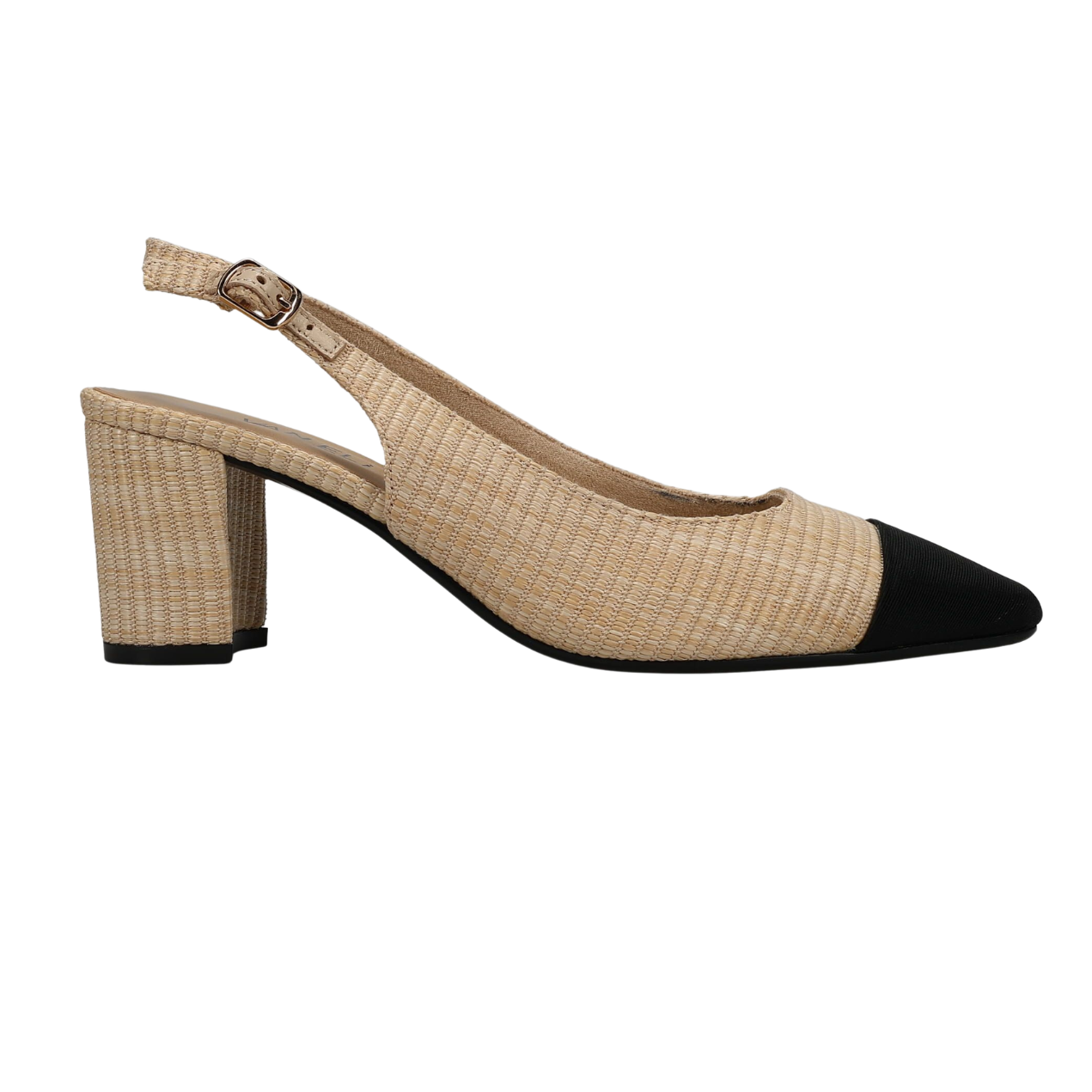 Vaneli Jala Slingback Heel -Beige Hede / Black Toe