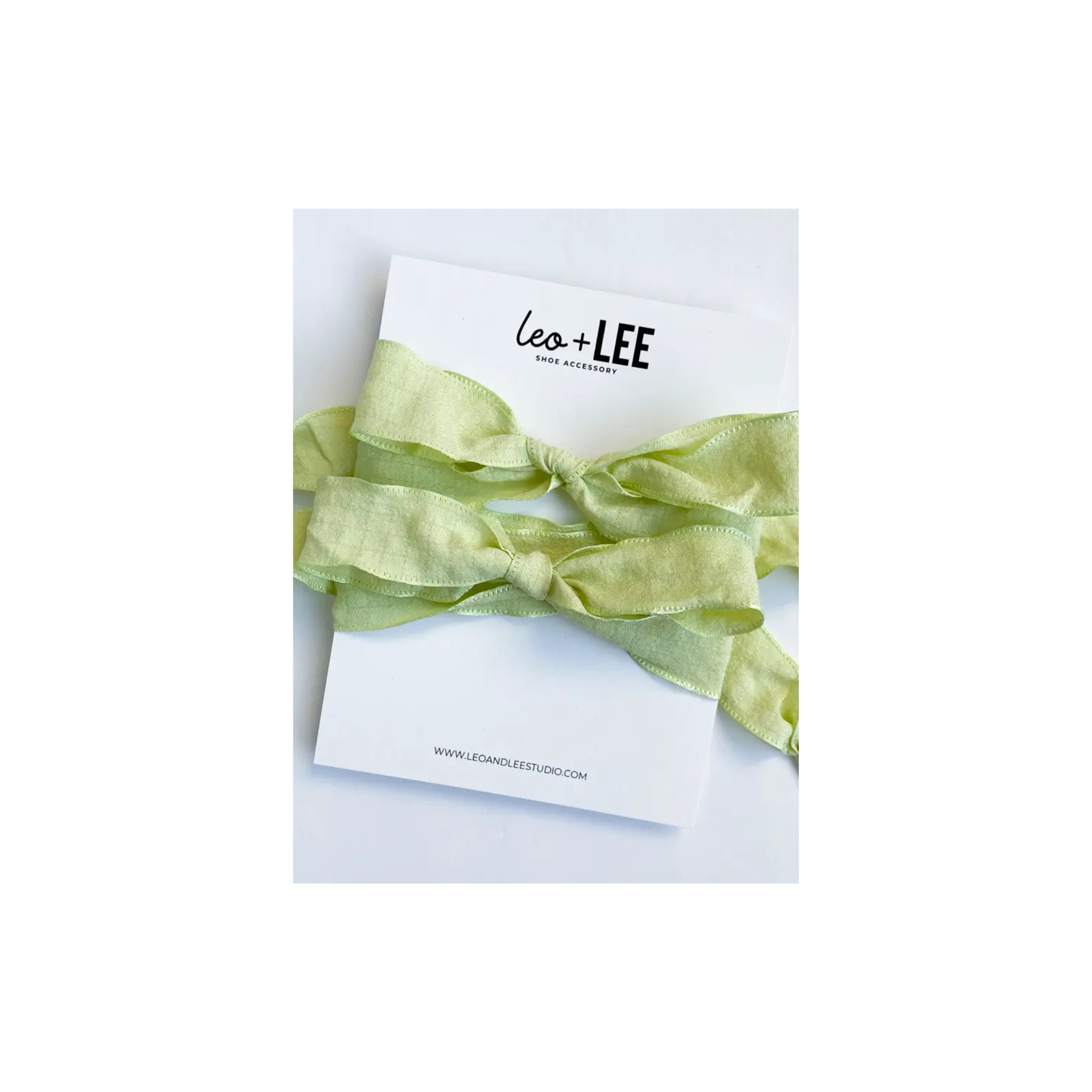 Leo + Lee Silky Sneaker Lace Set -Lime Green