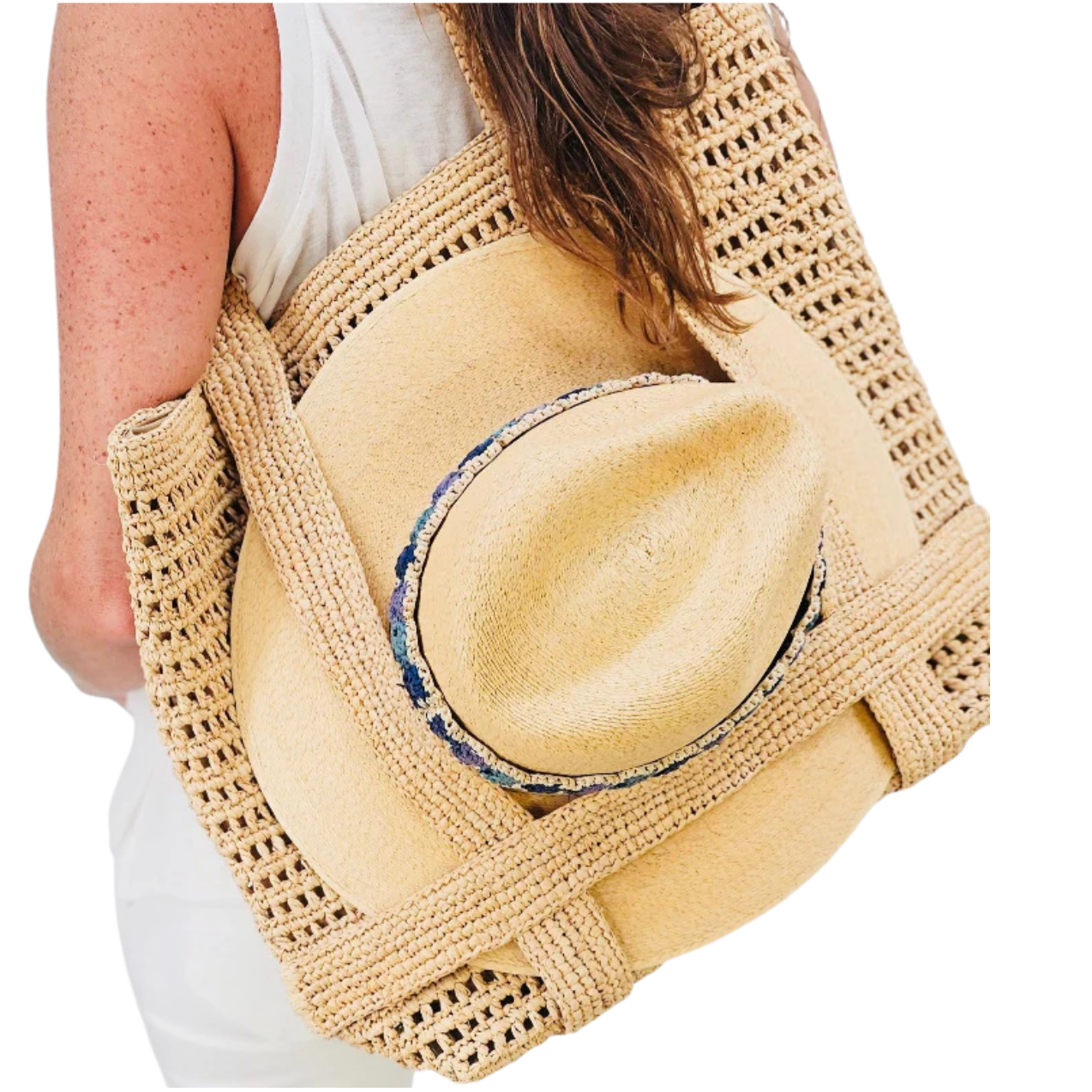 Baldiz Indie Hay Raffia Hat Bag