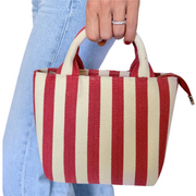 Baldiz Red Herringbone Canvas Mini Cypress Bag