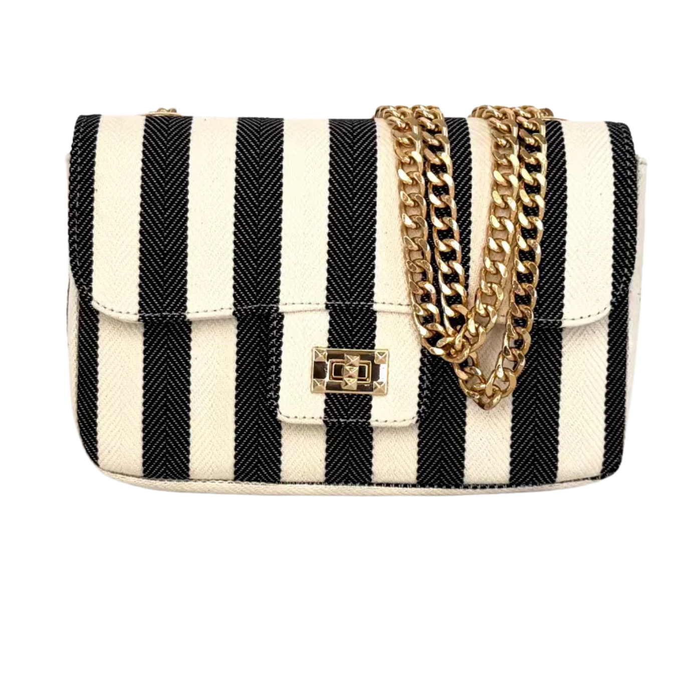 Baldiz Black Herringbone Canvas Brooke Bag
